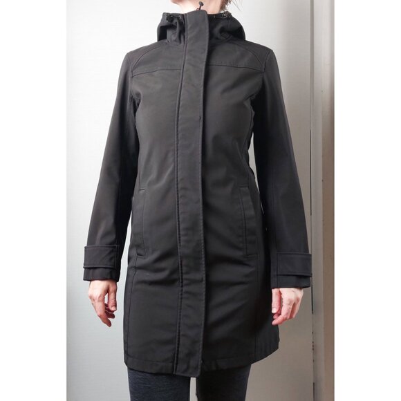 Black Scuba Spring/Fall Zipper Coat with Hood, Small - Picture 3 of 12